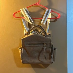 Brown suede backpack or crossbody